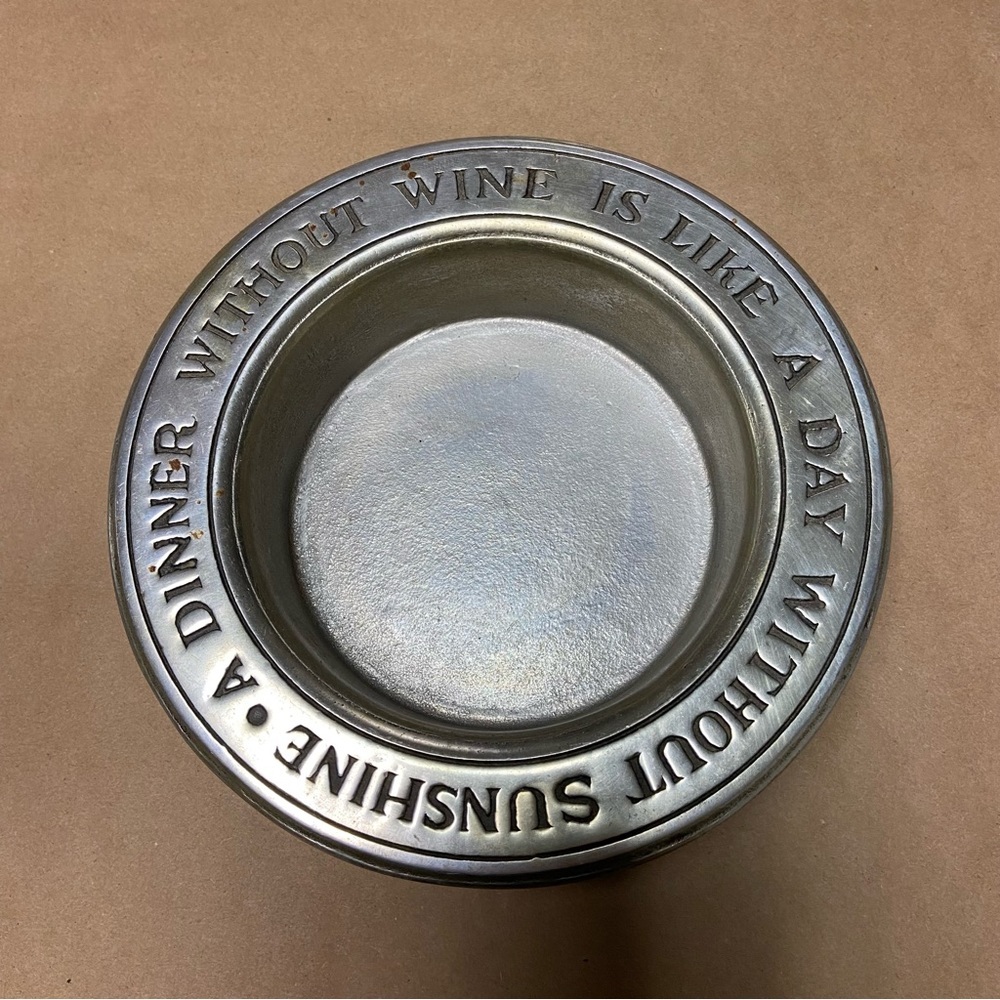Wilton Pewter Wine Bottle Holder Coaster Dining Decor